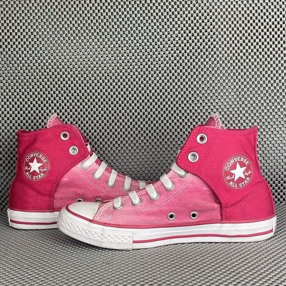 Converse Chuck Taylor Sneakers Junior Girls Size 3 Pink Hi Top Hook & Loop - Picture 4 of 12